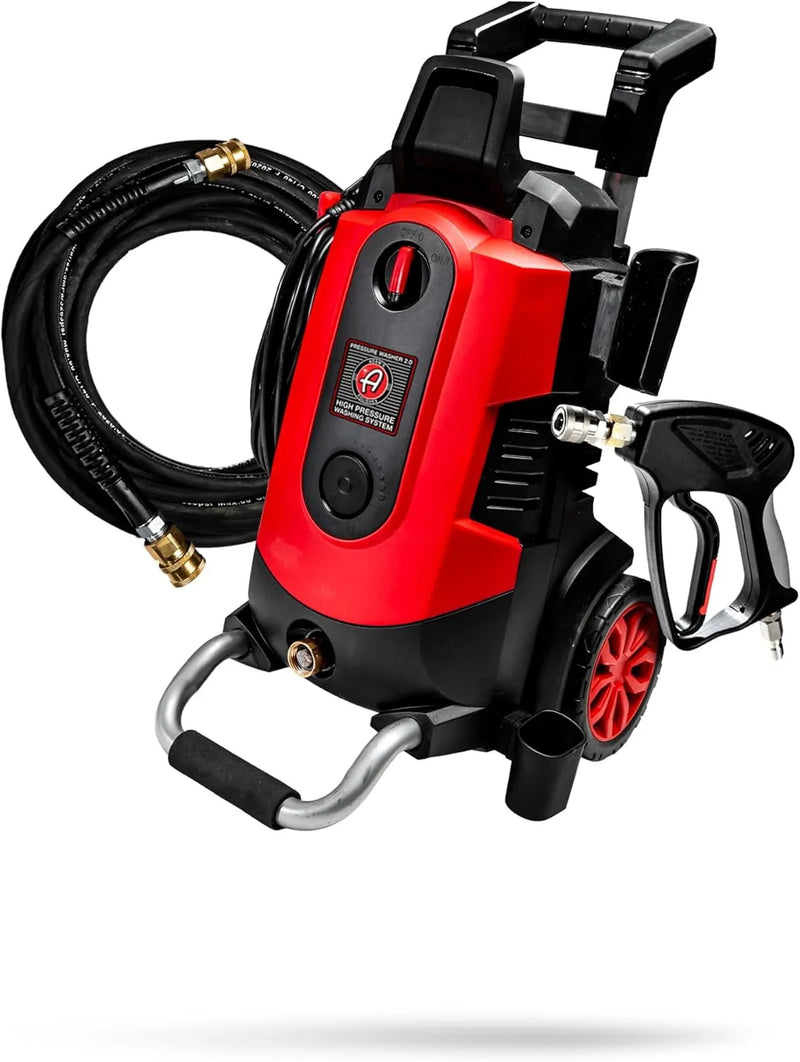 Electric Pressure Washer 2.0, Powerful 1.4 GPM 2000 PSI Car Pressure Washer Sprayer, Snub Nose & Tip Attachment, Use,Car Soap, Patio Boat RV Motorcycle Car Garage Deck Adam's Polishes W9435
