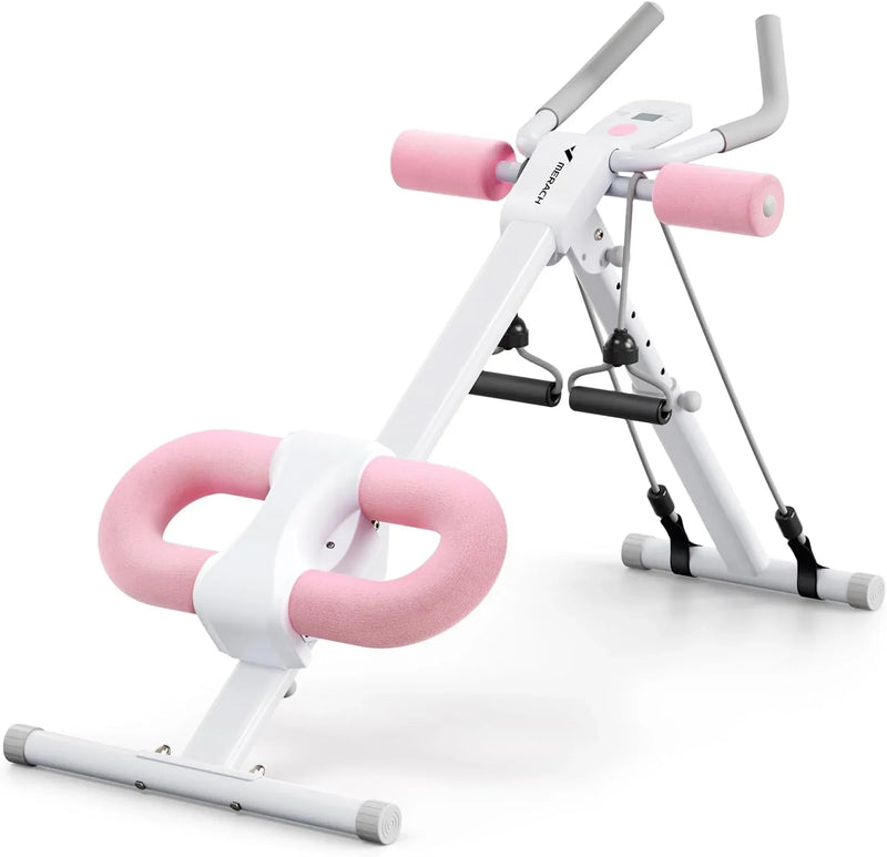 Ab Workout Equipment, Adjustable Ab Trainer Machine for Abs Workout at Home Gym, Foldable, Knee Protection, Abdominal Trainer for Stomach Workout G4329