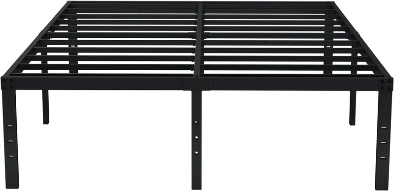 EMODA Queen Bed Frame No Box Spring Needed 18 Inch Heavy Duty Metal Tall Platform Bed Frame I8227