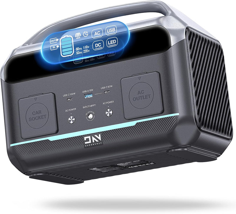 Portable Power Station 56000mAh, 179.2Wh LiFePO4 Battery Backup w/ 2 300W (Peak 600W) AC Outlets, 1.5hrs Fast Charging, Power Bank for Hurricane Emergency/Outdoor Camping/RVs/Home Use W7454