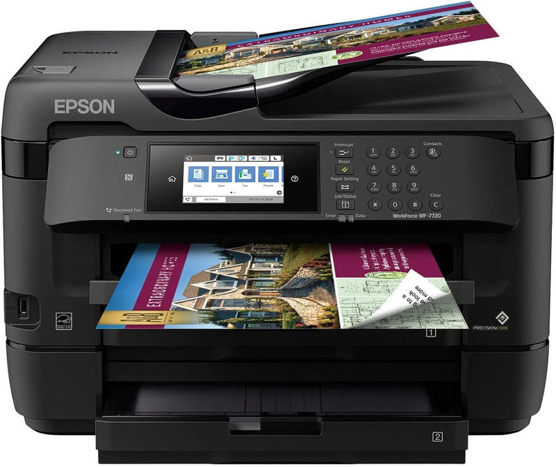 Wireless wide-format color inkjet printer, featuring functions of copying, scanning, faxing, wireless connection and Ethernet. A5190
