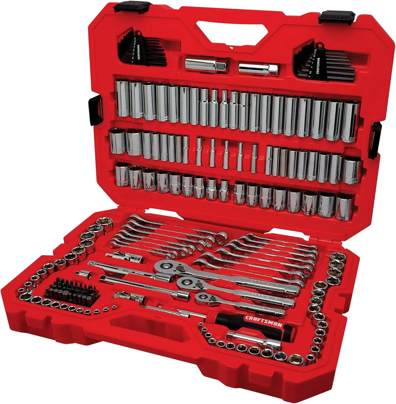 Mechanics Tool Set, 1/4 and 3/8 Inch Drive, 189 Piece (CMMT12134) G9803