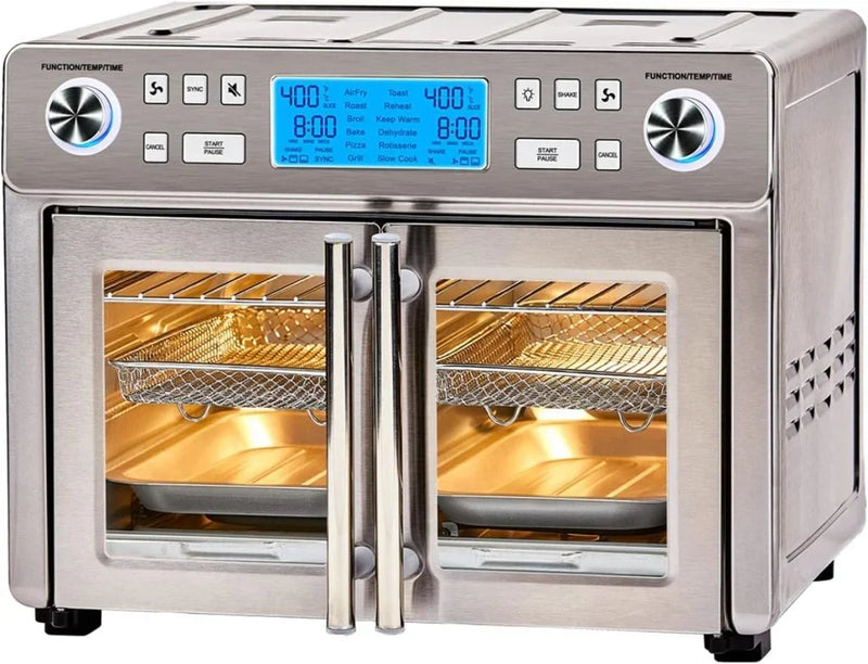 Emeril Lagasse Dual Zone 360 Air Fryer Oven Combo with French Door, 25 QT Extra Large, Cook Two Foods in Different Ways, Up to 60% Faster from Frozen to Finish C4069