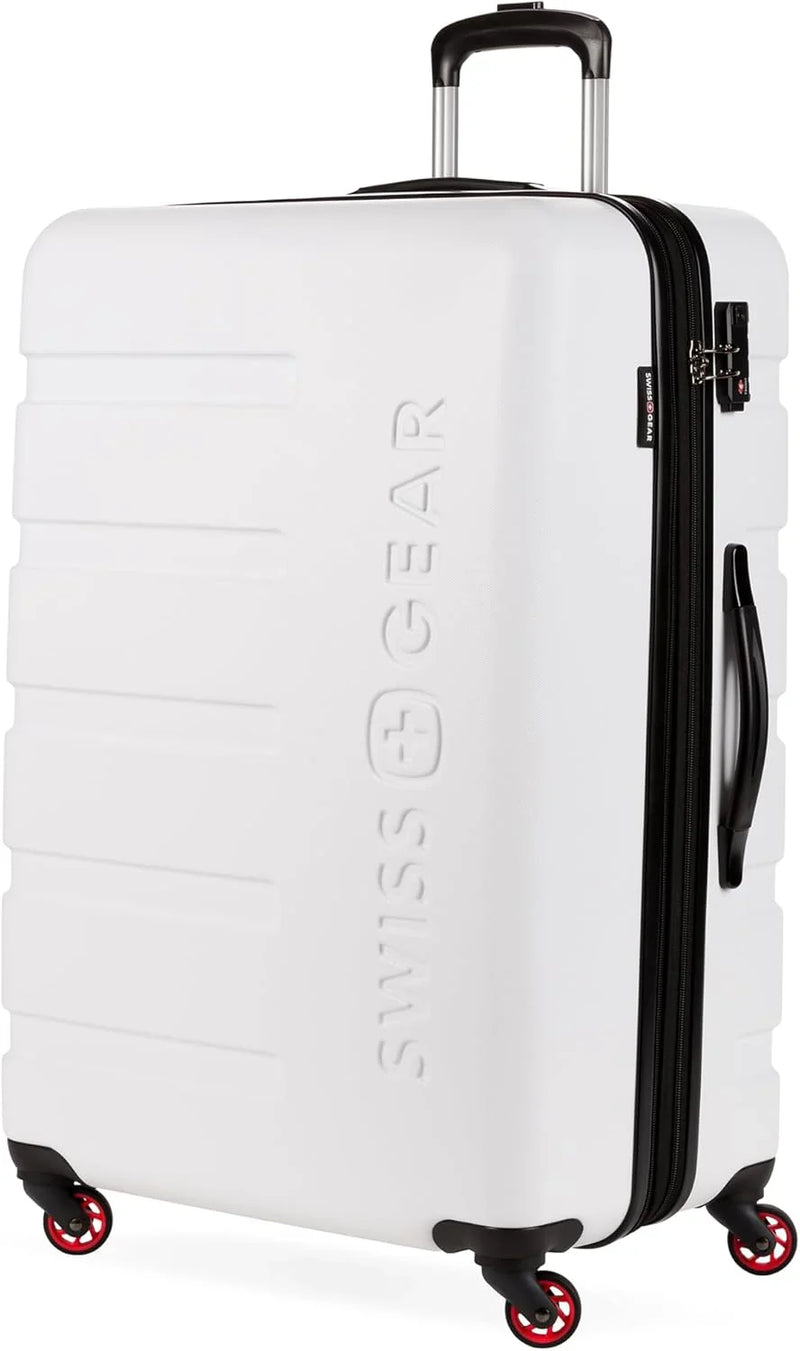 Expandable suitcase with rotating wheels, black S1508