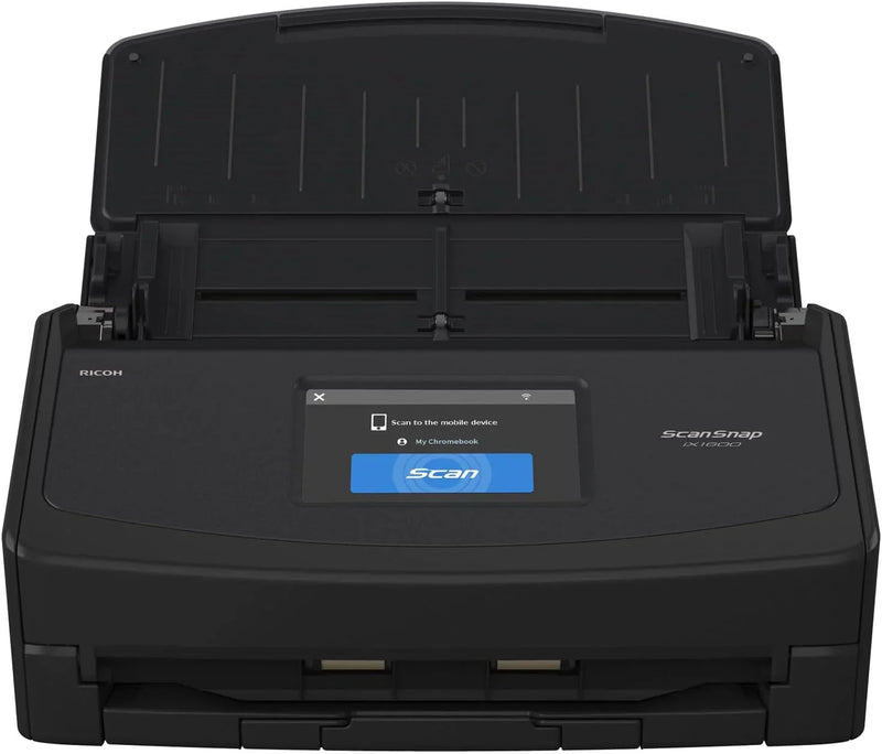 iX1600 Wireless or USB High-Speed Cloud Enabled Document, Photo & Receipt Scanner with Large Touchscreen and Auto Document Feeder for Mac or PC, 17 watts, Black S6677