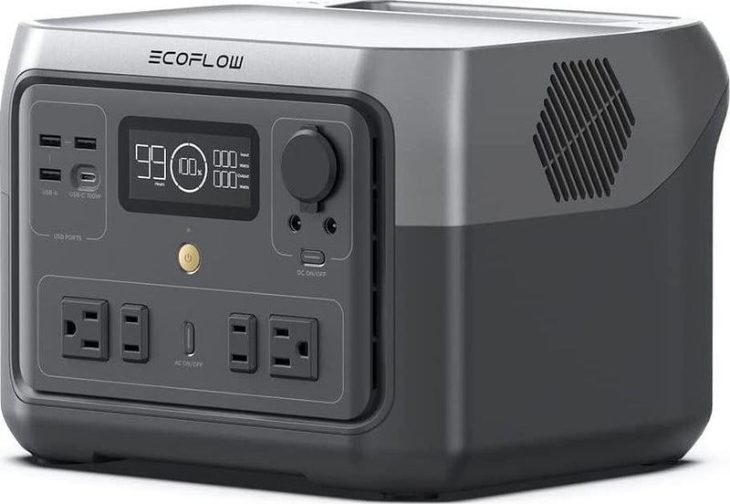 EcoFlow RIVER 2 Max Portable Power Station 512Wh Capacity.Solar Generator.1000W AC Output for Outdoor Camping.Home Backup.Emergency.RV.off-Grid Q7926