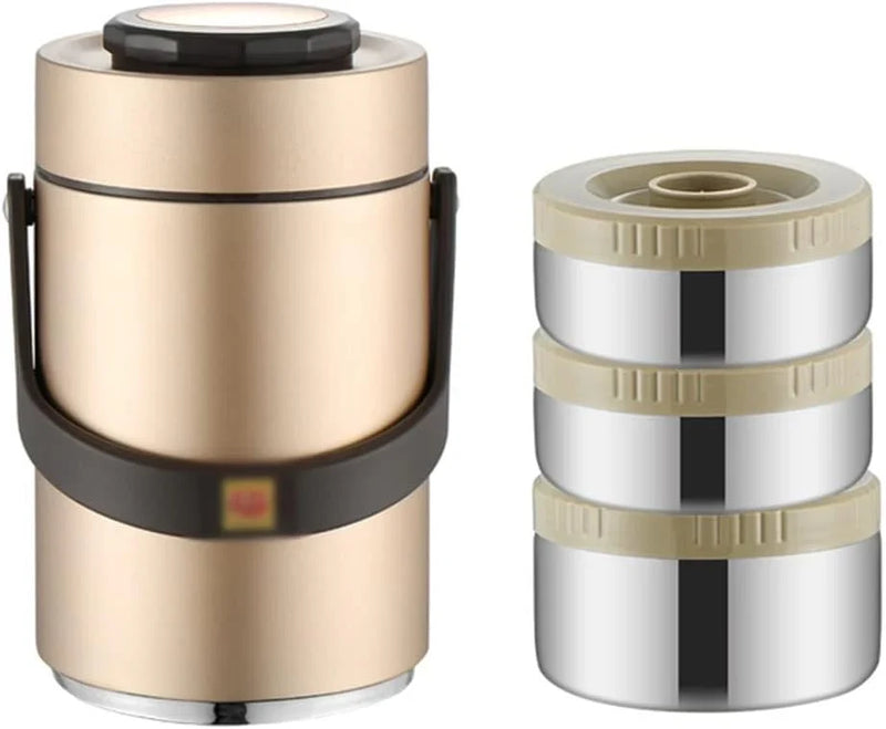 Portable Large Capacity Vacuum Insulation Bento Lunch Box Leak-Proof Food Storage Container Outdoor N4603