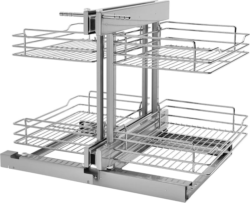 18-inch double-layer removable shelves with 4 shelves, silver color K6763