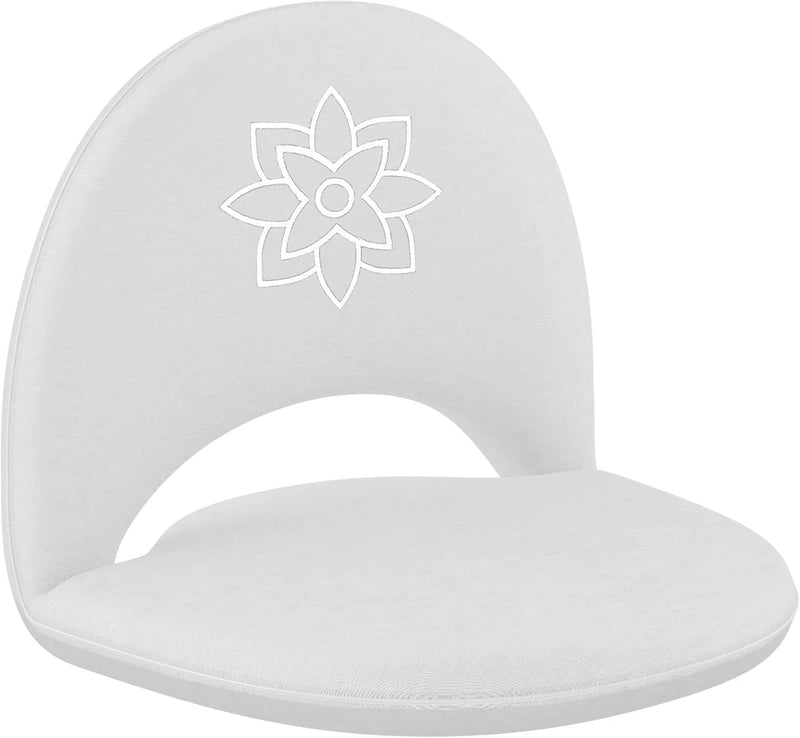 Mindful Modern Meditation Chair | Adjustable Floor Chair with Back Support | Padded Floor Seat for Posture Support and Comfort | Portable Folds Flat for Storage | Indoor/Outdoor Use | Slate Grey C0405