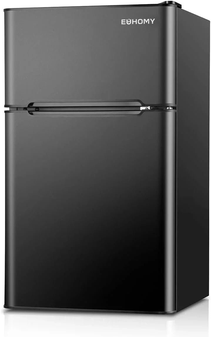 Euhomy Mini Fridge with Freezer, 3.2 Cu.Ft Mini Refrigerator with Freezer Q7821