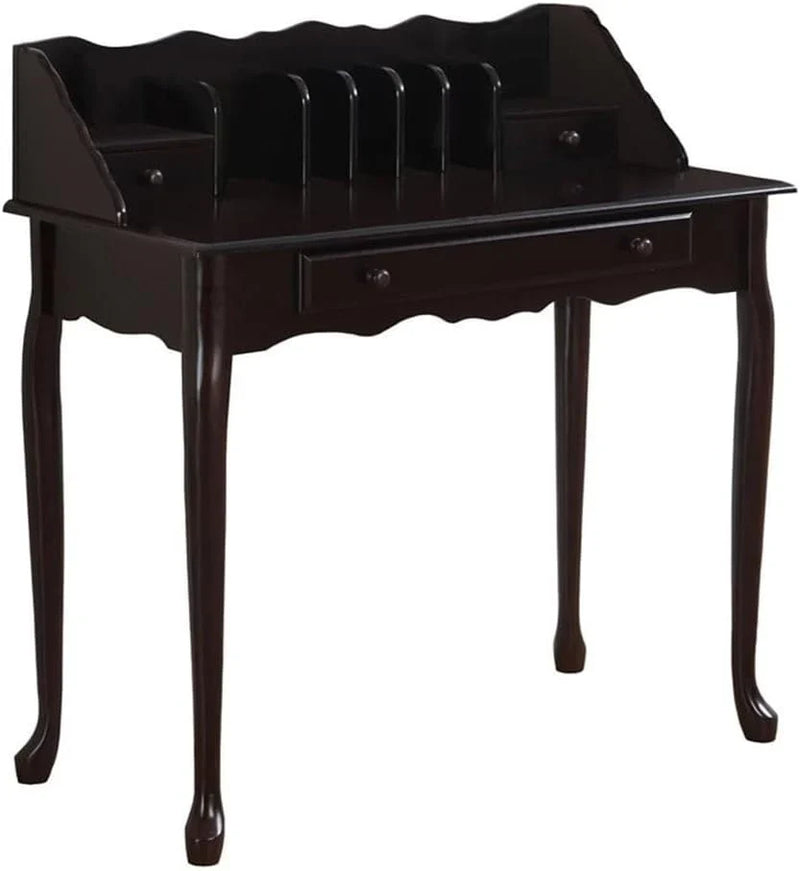 Traditional office desk, made of solid wood, dark cherry wood color, 36 inches in length H9013