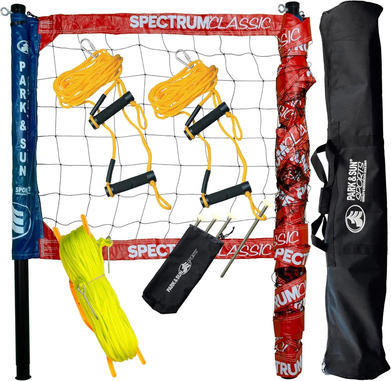 Adjustable professional outdoor volleyball net system J0438