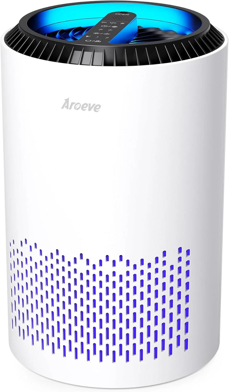 Bedroom household air purifier, with three layers of filters, capable of filtering smoke, pollen, allergens, pet dander and odors. The sleep mode helps improve sleep quality. Energy-saving design. Three wind speeds available. Suitable for U0323