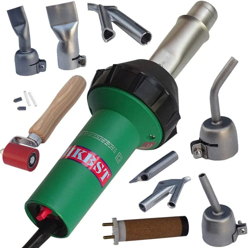 Hot Air Plastic Welder 110V 1600W Heat Gun Professional Welding Torch Gun for PVC, TPO, Vinyl Roof,Plastic Welding Kit with Welding Nozzles, Seam Rollers,All in one Plastic Welder Repair Kit M6038