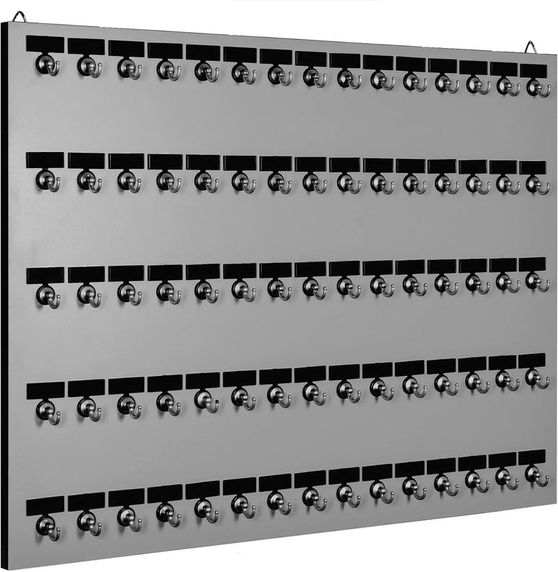 Metal key rack, equipped with 75 metal hooks fixed by bolts Q9758