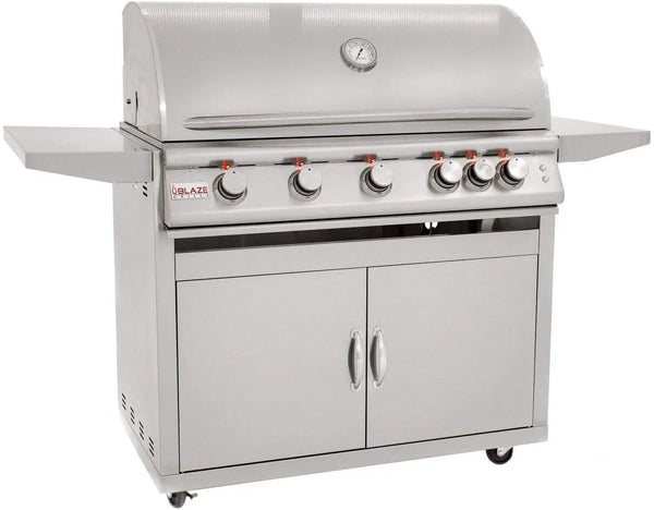 Blaze Freestanding Grill with Lights (BLZ-5LTE2-LP-BLZ-5-CART), 40-inch, Propane Gas K4744