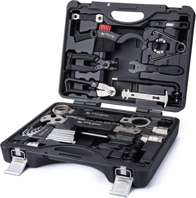 Bike Bicycle Repair Tool Kit 34 Piece Multi Tool Bicycle Maintenance Set for Road Bikes and Mountain Bikes with Tool Box E6096
