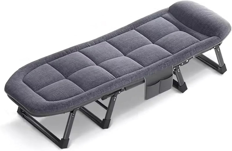 Folding Camping Cot Adults Bed,Adult Folding Bed, Rollaway Bed with Mattress for Adults Queen, High Elastic Sponge Five Adjustable Angles Good Load Bearing, Folding Bed, for Home Outdoor Y3627