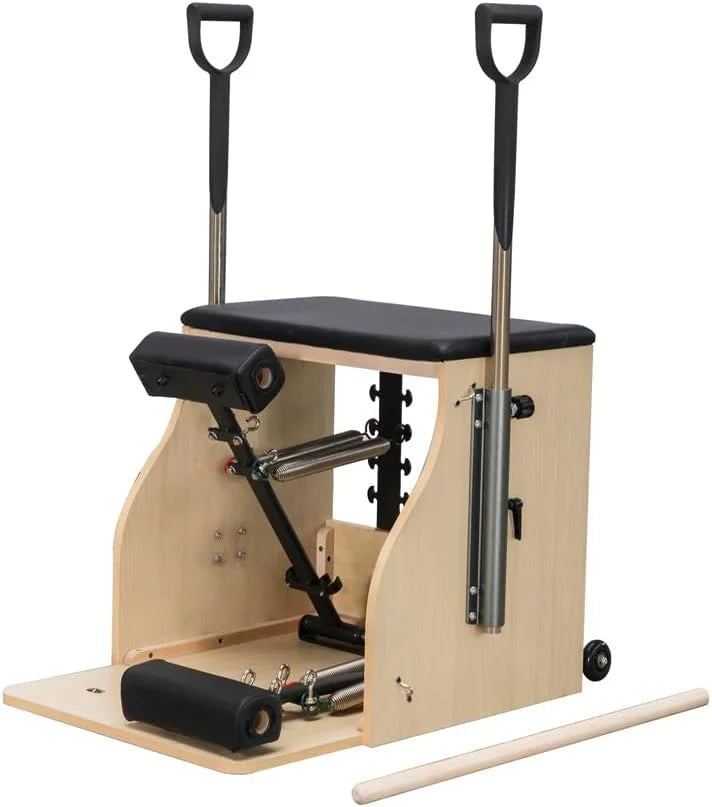 Pilates Chair, Split-Pedal Stability Combo Chair with Handles,Pilates Reformer Machine,Pilates Equipment for Home Or Studio Use E0483