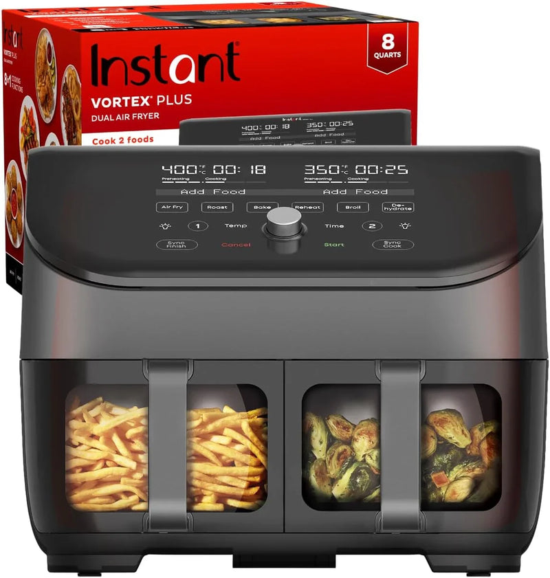 Air fryer, with a transparent casing, personalized programming, integrating 8 functions, capable of achieving various cooking methods such as frying, baking, drying, baking, heating and reheating. N3313