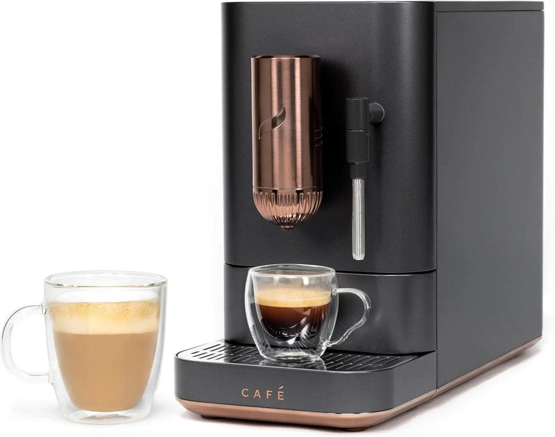 Automatic coffee grinder coffee machine, built-in milk frother, adjustable coffee bean grinder, one-button brewing function T3908