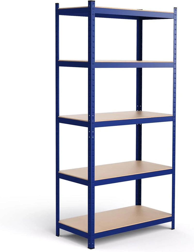 Five-tier storage rack 2920 pounds Heavy-duty shelf Adjustable boltless storage rack Suitable for storage area storage rooms 108 inches wide x 18 inches deep x 72 inches high N8073