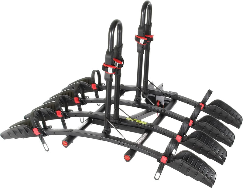 Rack - MAX Mounting Bracket Tray - Suitable for SUVs, trucks, and vans - 4 bicycle mounting brackets for seats - Foldable, with locking arms, 2-inch receiver - 1 bracket F1258