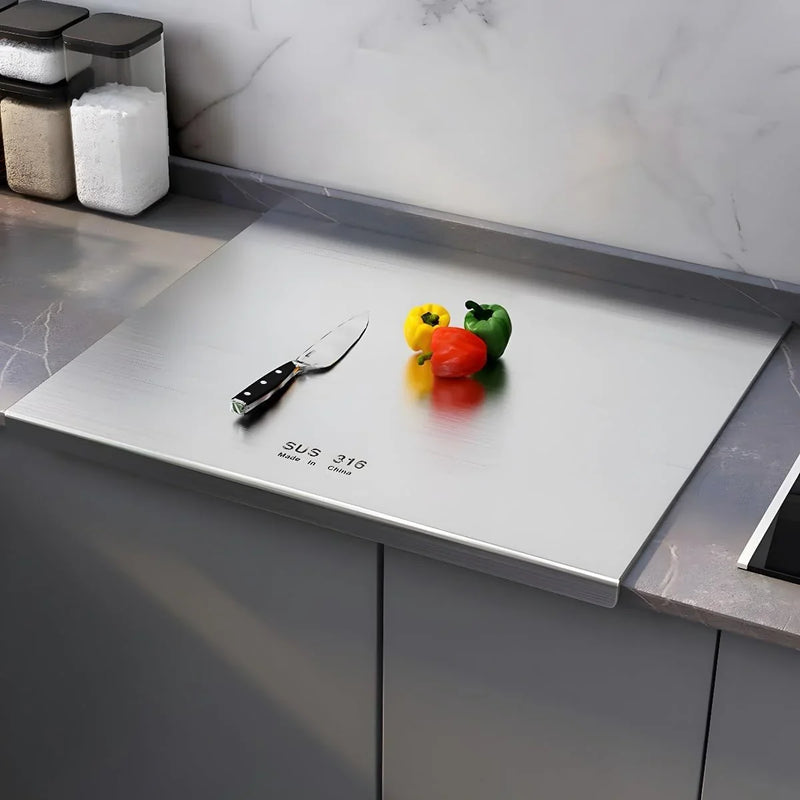 316 Stainless Steel Cutting Board,Cutting Boards for Kitchen,Chopping Board,Large Cutting Board for Chopping Meat,Vegetables,Fruits,Cheese 39.37 * 22.83in Q3980