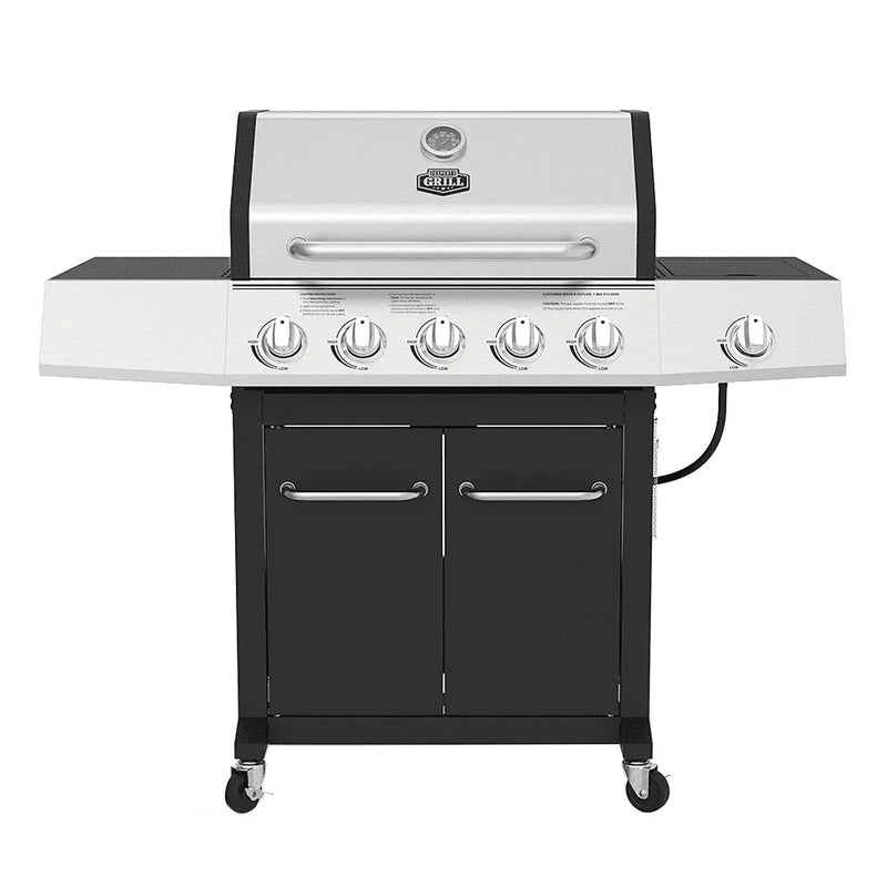 Burner Propane Gas Grill with Side Burner Q2228