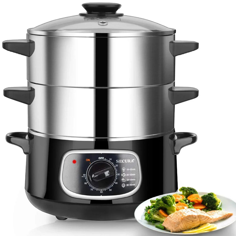 8.5 Qt Electric Stainless Steel Food Steamer Q5457