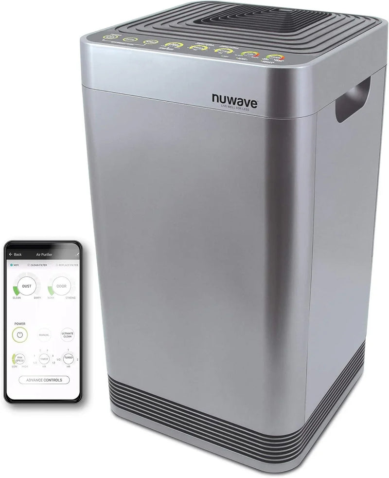 Whole-house air purifier, Ospip intelligent air purifier, equipped with a five-level tower structure filter, air quality and odor sensors, bedroom sleep mode, can remove 99.99% of dust, smoke, pollen and allergens. I5266