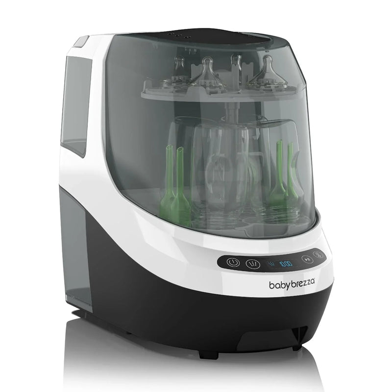 Baby Bottle Washer Pro - Baby Bottle Washer, Sterilizer Dryer - All in One Machine Cleans Bottles, Pump Parts, & Sippy Cups - Replaces Hand Washing, Bottle Brushes and Drying Racks-Brezza J4099