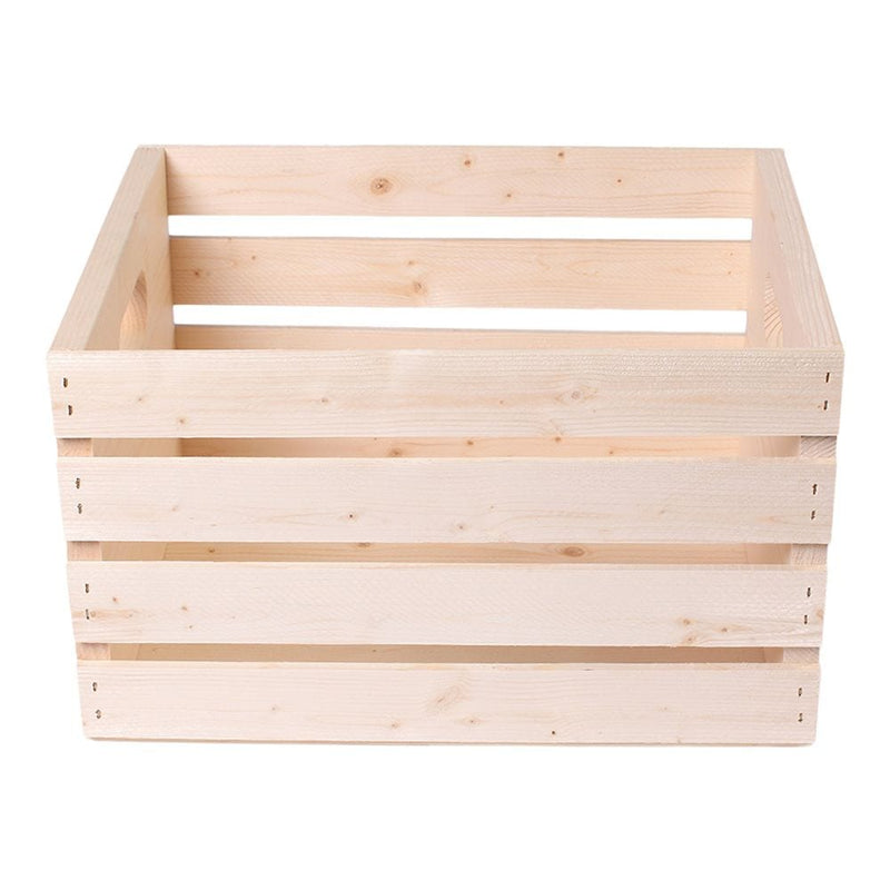 Solid Pine Wood Storage Crate, 16-in Z4651