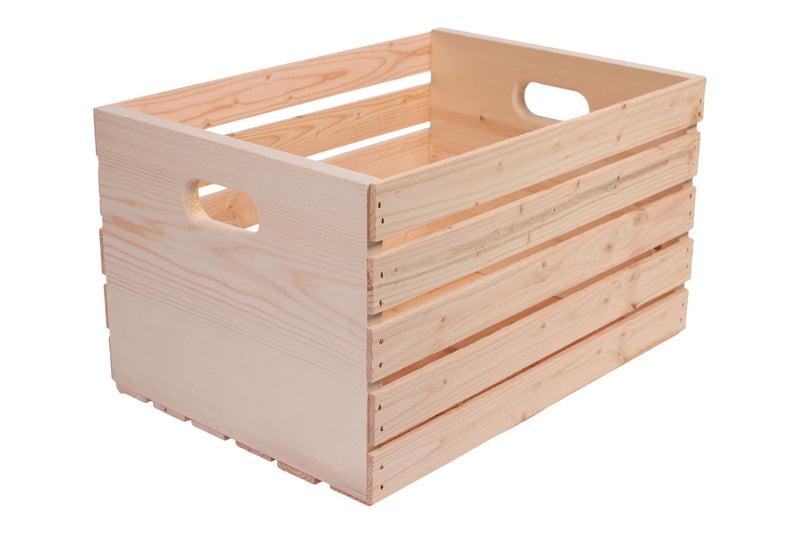 Solid Pine Wood Storage Crate, 20-in P1562