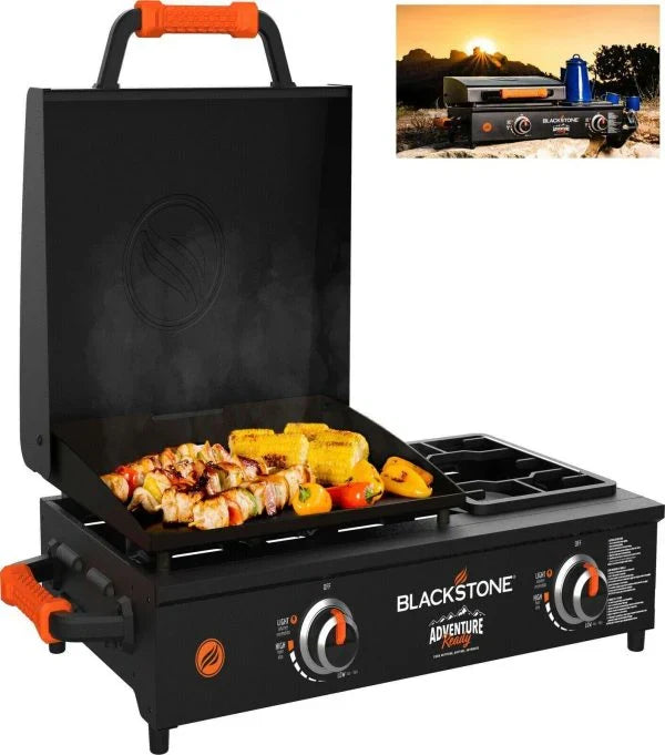 adventure ready 17 inch tabletop griddle with range top black U2320