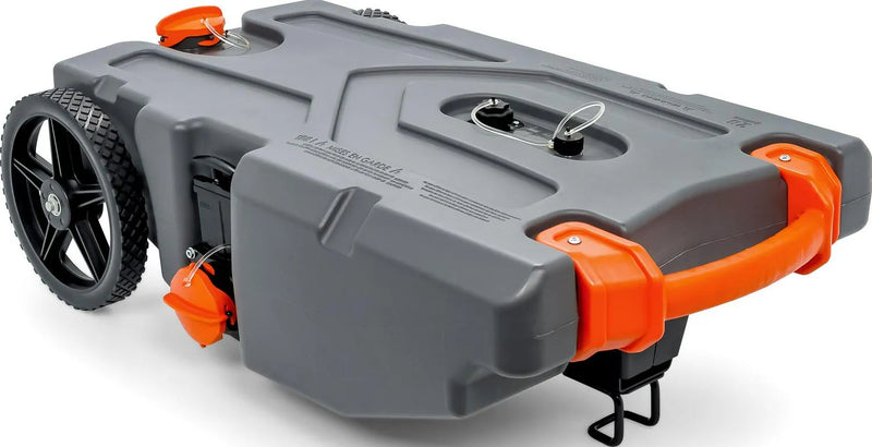 Heavy Duty 28 Gallon Portable RV Waste Holding Tank with Hose and Accessories Durable Leak Free and Odorless RV Tote Tank (39004) V4412