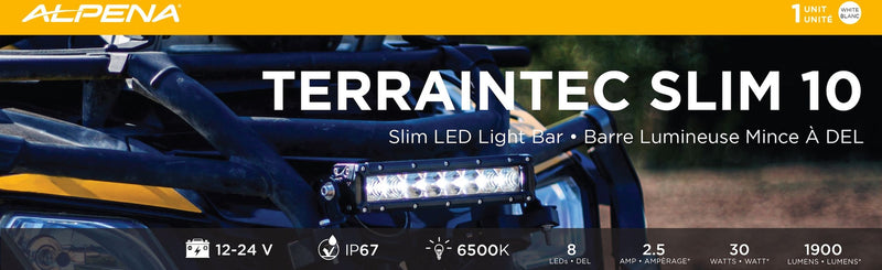 TerrainTec Slim 10 LED Light Bar I9385