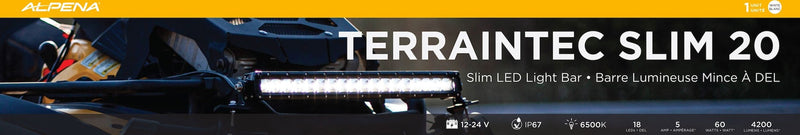 TerrainTec Slim 20 LED Light Bar B4131