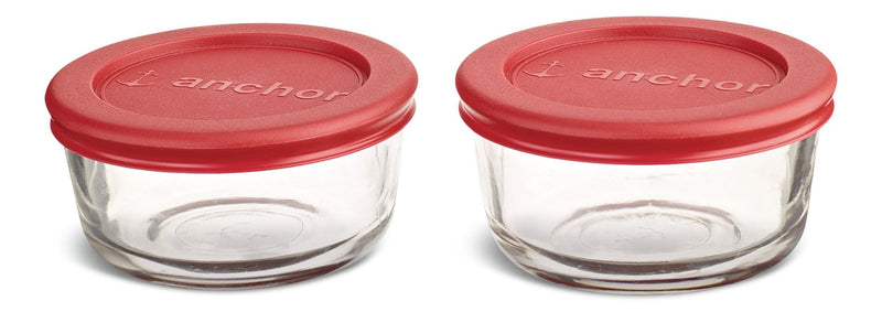 Glass Storage Container Set with Lids, 2 Count X9897