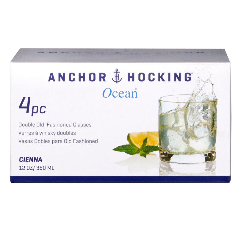 Ocean Cienna Rocks Glasses Set, 12-oz, 4-pk B0083