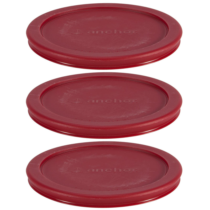 Plastic Lid Set, Red, 3-pc x 4-Cup H4945