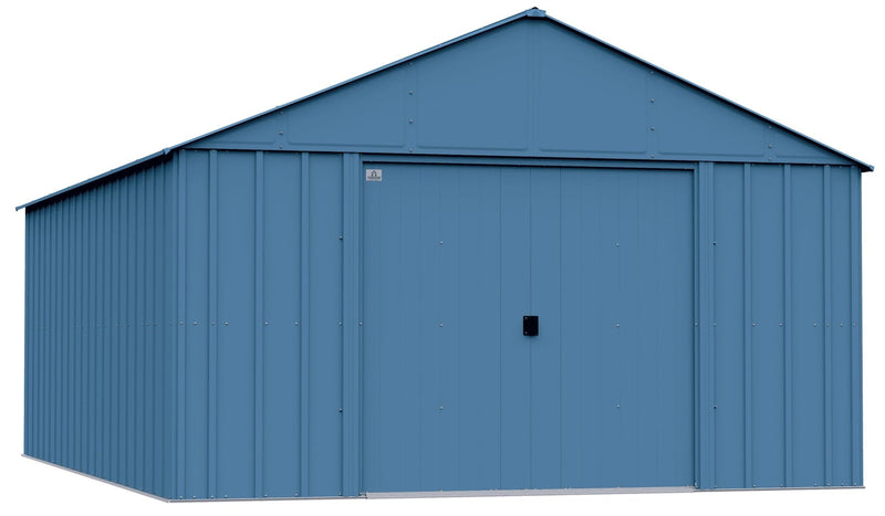 Classic 12x17-ft Blue Grey Corrosion-Resistant Metal Shed E9869