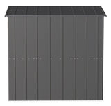 Classic Galvanized Steel Storage Shed, Charcoal, 6-ft x 4-ft