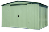 Classic Galvanized Steel Storage Shed, Sage Green, 10-ft x 8-ft