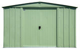 Classic Galvanized Steel Storage Shed, Sage Green, 10-ft x 8-ft
