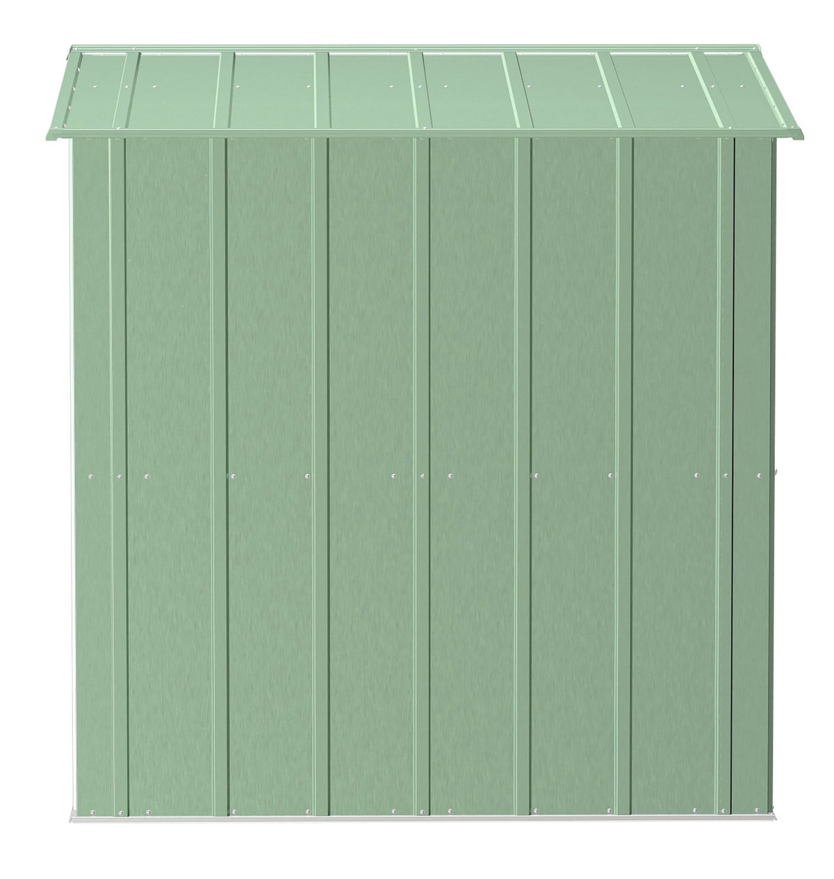 Classic Galvanized Steel Storage Shed, Sage Green, 8-ft x 6-ft