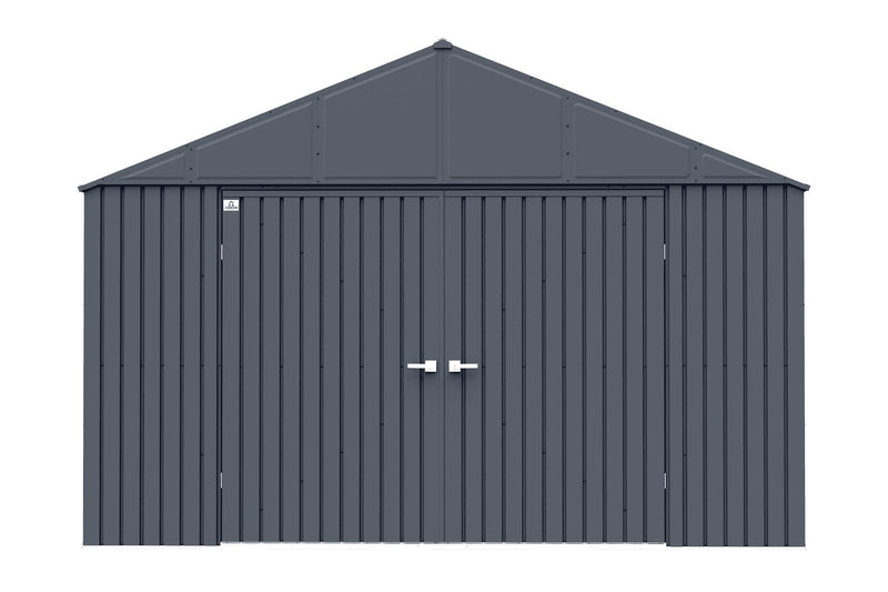 Elite 12x16-ft Anthracite Corrosion-Resistant Steel Storage Shed J5025