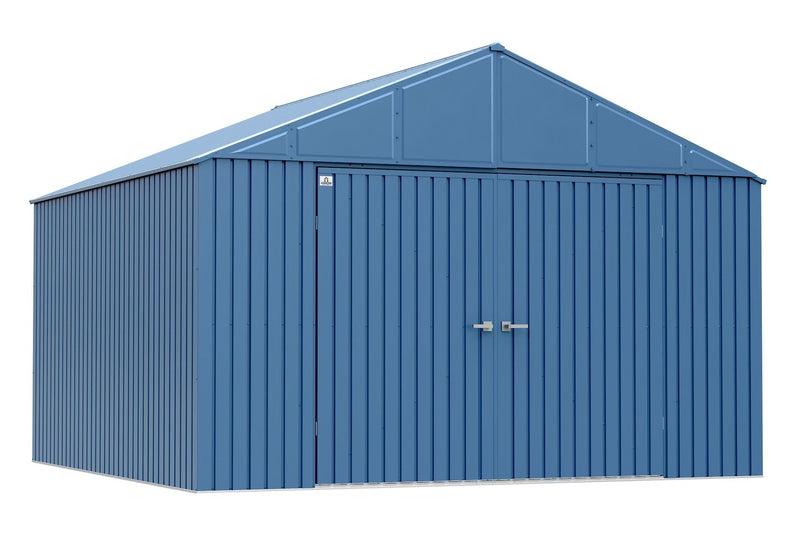 Elite 14x12-ft Anthracite Corrosion-Resistant Steel Shed M4453