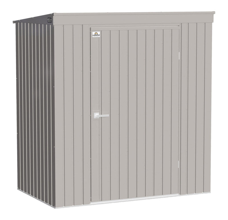 Elite Steel Storage Shed with Pent Roof, Cool Grey, 6-ft x 4-ft N2275