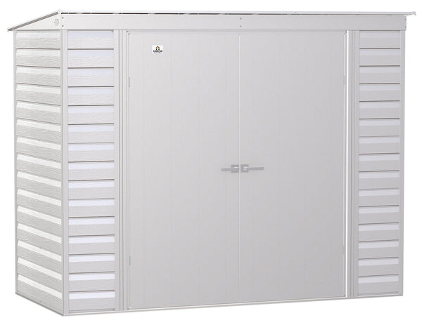 Select Galvanized Steel Storage Shed, Flute Grey, 8-ft x 4-ft L4939